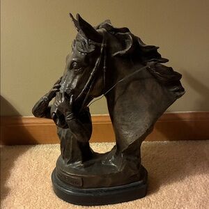 Bronze Horse Head & Jockey